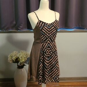 Xhilaration Patterned Thin Strap Dress - Size Medium